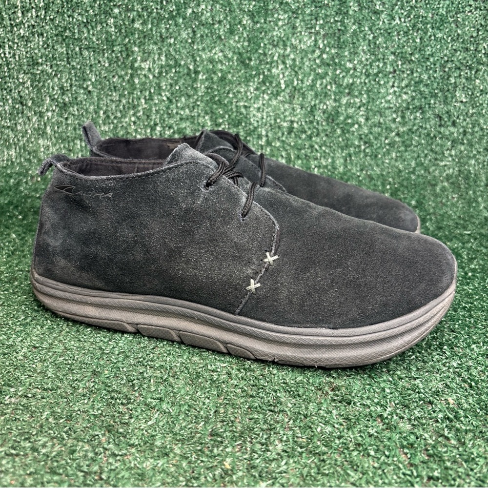 Altra Desert Chukka Boot Size 9 Black Suede Mid Hiking Casual Wide Toe Box Shoes